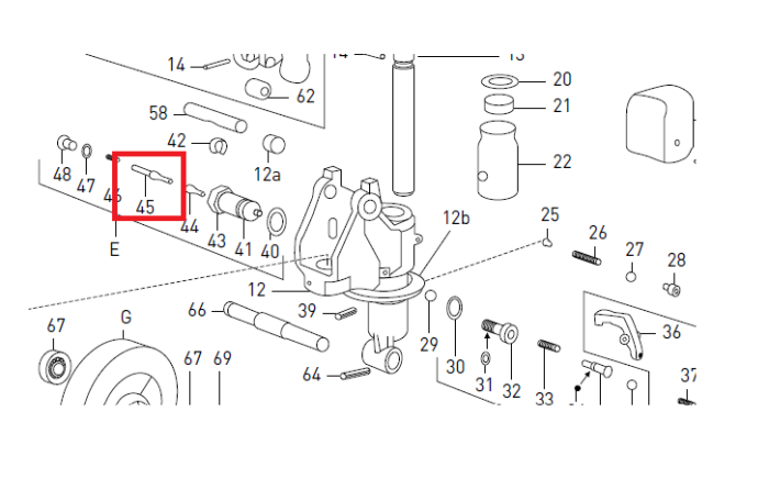 Trzpień zaworu Jungheinrich AM2000 (do 1999)