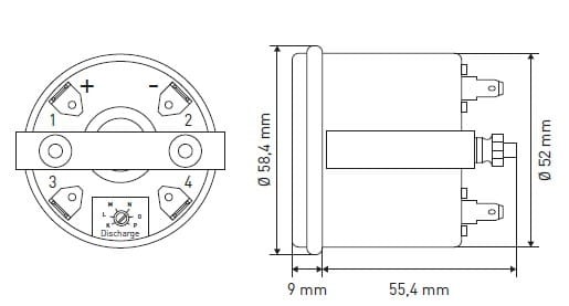 Wskaźnik rozładowania baterii typ H 36V