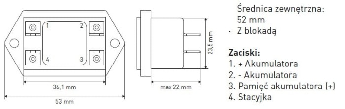 Wskaźnik rozładowania baterii typ I 24V