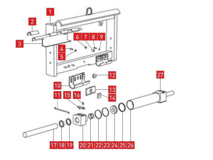 Wspornik przesuwu bocznego Bolzoni SL6 > 1350 ≤ 1660