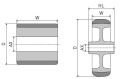 Rolka jezdna nylonowa z pełnym otworem 100x42