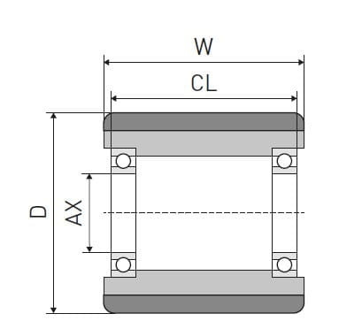 Rolka nylonowa 75x74 z łożyskami