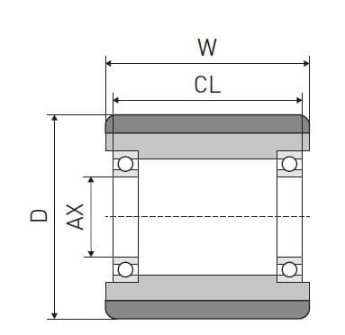 Rolka nylonowa 85x100 z łożyskami