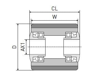Rolka nylonowa 78x94 z uszczelnieniem