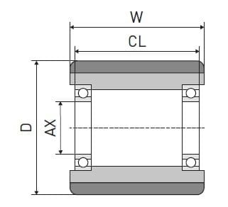 Rolka poliuretanowa 85x70 z łożyskami PU    
