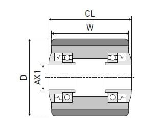 Rolka poliuretanowa 78x70 z uszczelnieniem PU