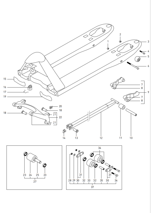 Zestaw rolek nośnych (nylon) Jungheinrich AM2200 (99 - 03) 