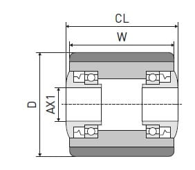 Rolka poliuretanowa 85x110 z uszczelnieniem VU  