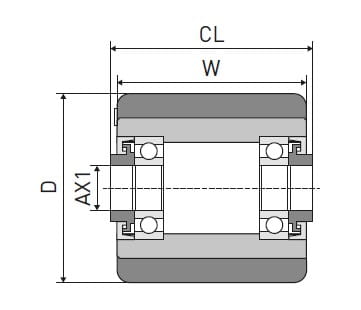 Rolka poliuretanowa 85x75 z uszczelnieniem labiryntowym VU