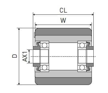 Rolka poliuretanowa 85x80 z uszczelnieniem labiryntowym PU