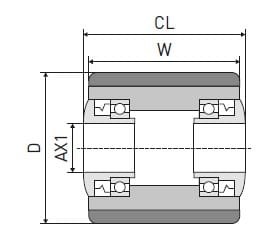 Rolka poliuretanowa 100x73 z uszczelnieniem specjalnym VU