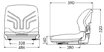 Fotel Grammer MSG20 ze zwijanym pasem