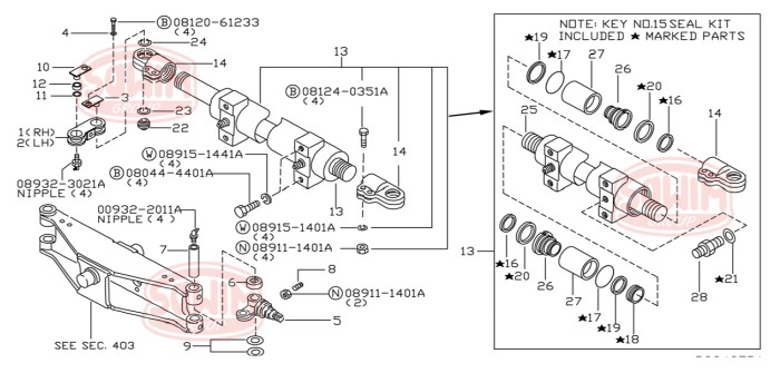 Tulejka sworznia łącznika Nissan D02 od 2005