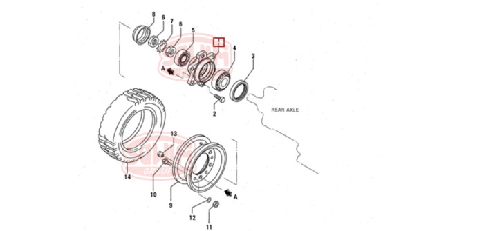 Dekiel piasty tył Mitsubishi FG/FD10-30 