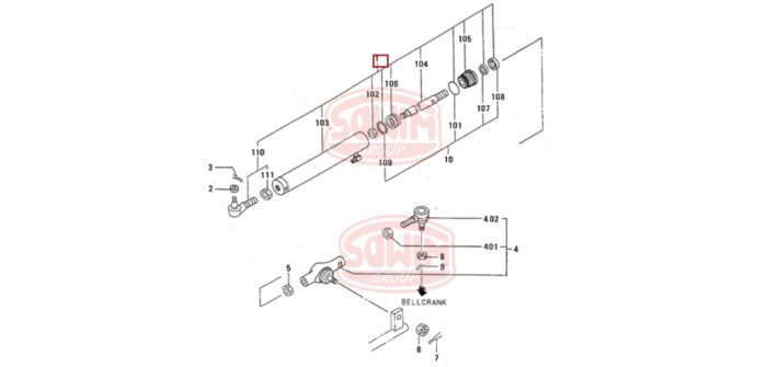 Nakrętka przegubu kulowego  prawego Mitsubishi FG/FD 10-30
