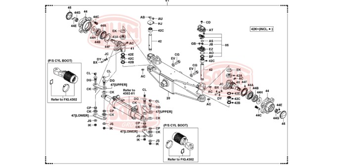 Zabezpieczenie sworznia zwrotnicy Toyota 8FG/FD20-30