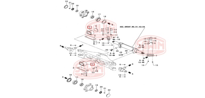 Śruba mocowania siłownika skrętu Mitsubishi FG/FD20-30N