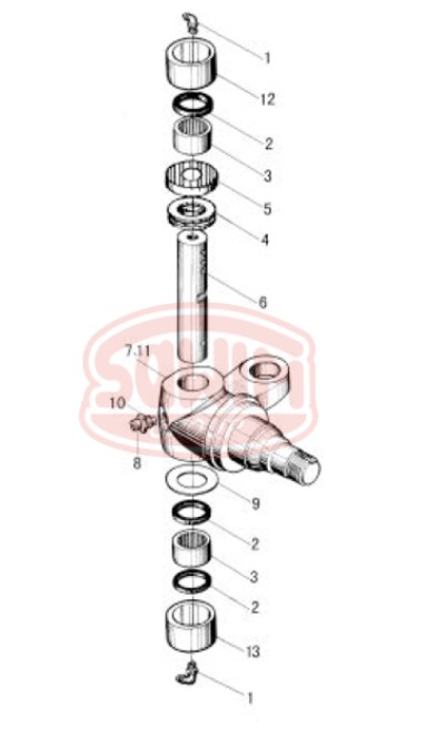 Tuleja sworznia zwrotnicy Hangcha RW20-25 dolna