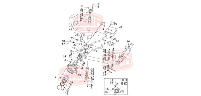 Łącznik siłownika skrętu Hangcha HC XF20-25 górny