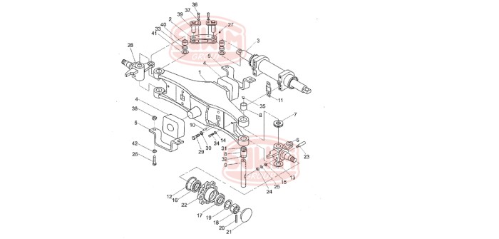 Uszczelnienie piasty tył Heli H2000 (10-18)