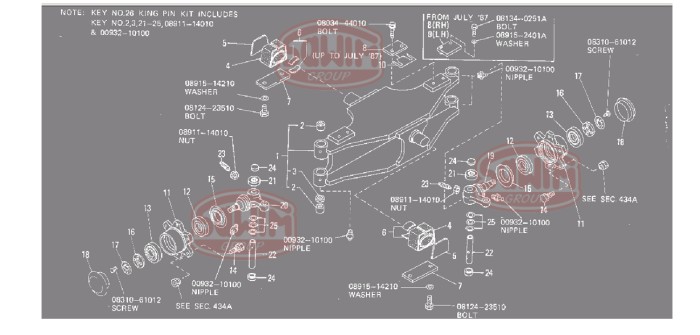 Podkładka panewki belki Nissan H01 - 1,6 