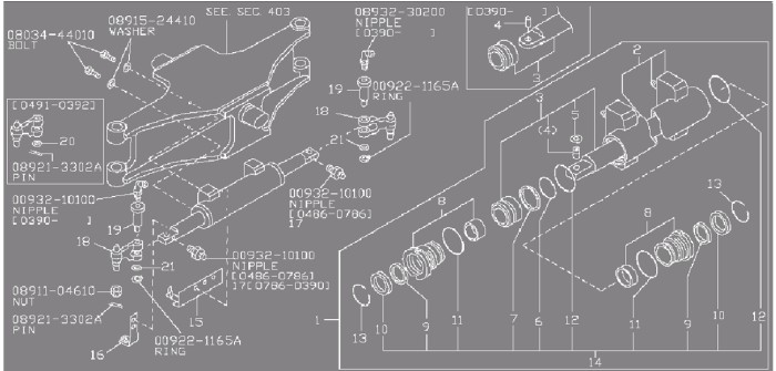 Sworzeń łącznika skrętu Nissan H02 (86-91)