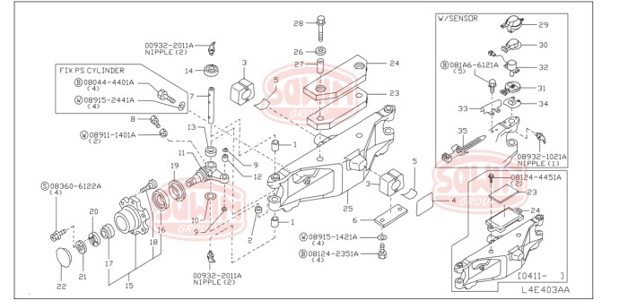 Uszczelnienie piasty tył Nissan 1F2