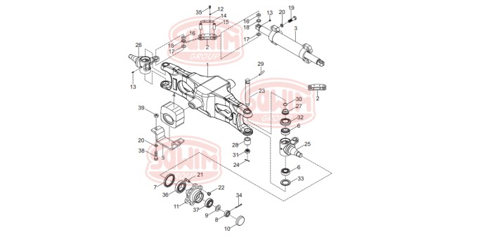 Łożysko piasty tył Heli H3 (20-35) zewnętrzne