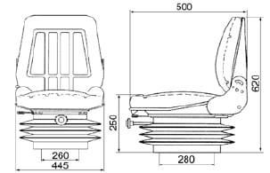 Fotel VS85V materiał