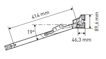 Wewnętrzny zamek do drzwi typ R - przeciwległy