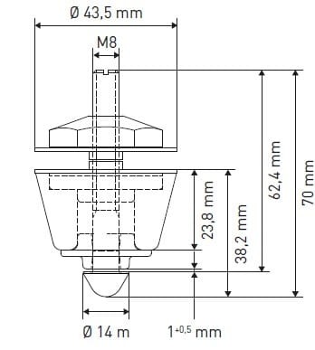 Blokada do drzwi - przycisk