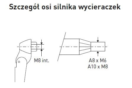 Ramię wycieraczki podwójne 620-655 (adapter 3)