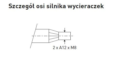Ramię wycieraczki podwójne 550 (adapter 5) 