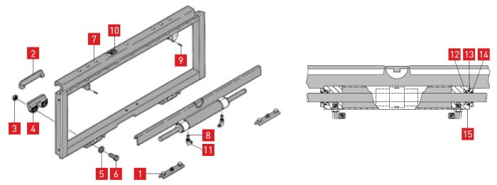 Siłownik przesuwu bocznego Cascade 55F (780-840 mm)