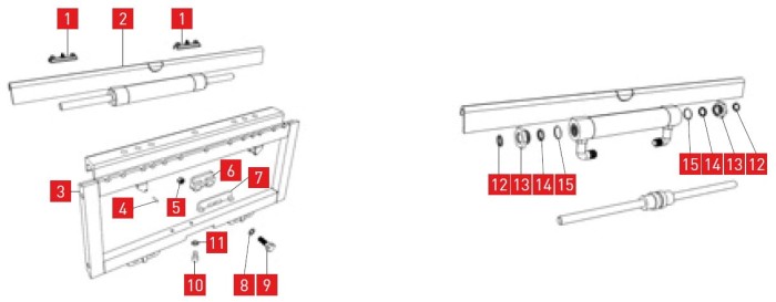 Zestaw ślizgów przesuwu bocznego Cascade 65F