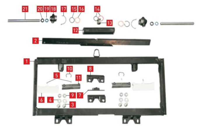 Wspornik przesuwu bocznego Bolzoni HN6 (1000-1150 mm)