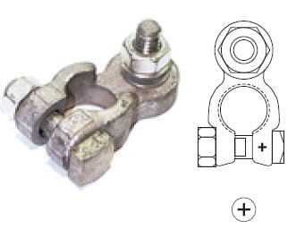 Klema akumulatora śrubowa M10 (+) typ A