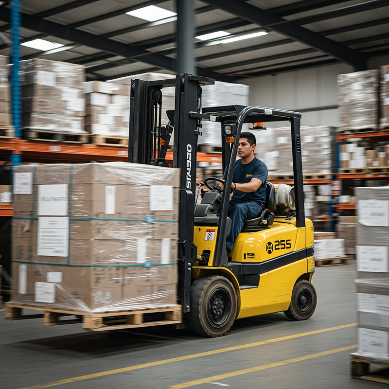 Jak zadbać o bezpieczną pracę w magazynie dzięki odpowiedniemu oświetleniu wózków widłowych?