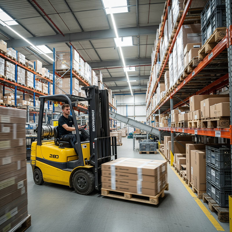 Wozkek widłowy zasilane gazem LPG